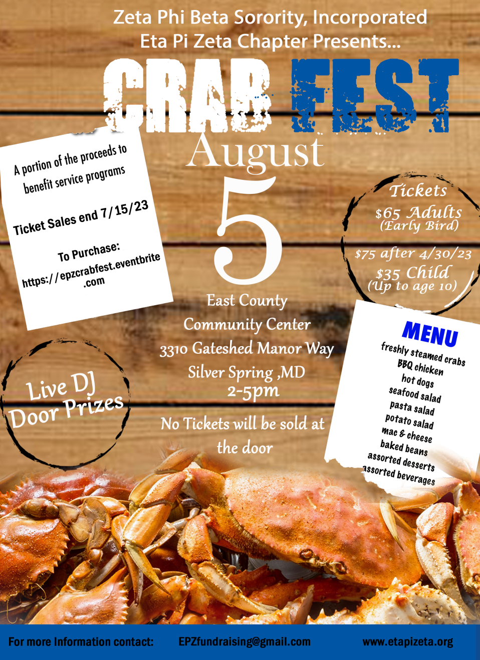 Crab Fest Eta Pi Zeta